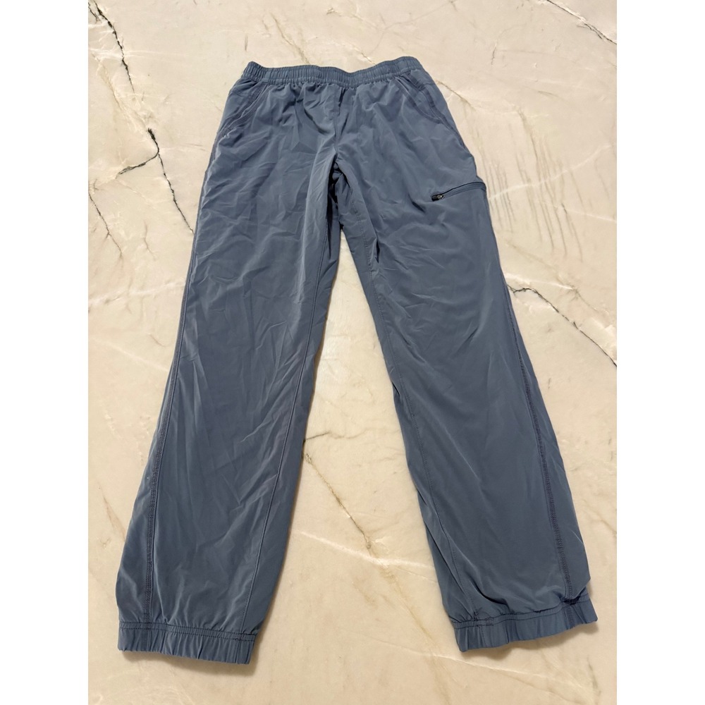 Eddie Bauer Womens Fleece Lined Hiking Pants Blue Gray Size 8 Water Repellent